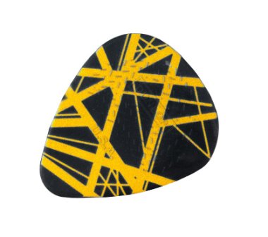 Dunlop EVH VH II Max-Grip Nylon Black and Yellow Pick .60mm, One Pick