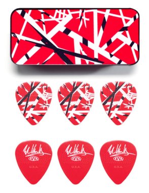 Dunlop EVHPT02 Eddie Van Halen Frankenstein Pick Tin, 6 Picks