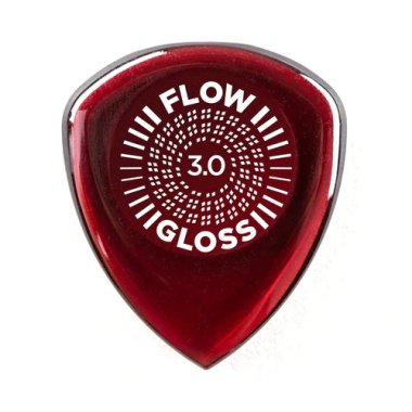 Dunlop Flow Gloss Pick 3.0mm, Red, One Pick