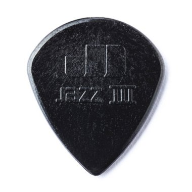 Dunlop Jazz III Black Nylon Stiffo Pick, 1.38mm, One Pick
