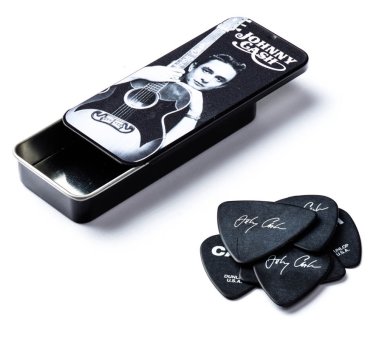 Dunlop JCPT01M Johnny Cash Memphis Medium Pick Tin, 6 Picks