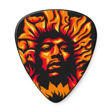 Dunlop Jimi Hendrix '69 Psych Series Voodoo Fire Guitar Pick, one pick