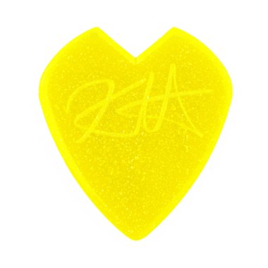 Dunlop Kirk Hammett Jazz III Pick, 1.38mm Yellow Glitter, one pick