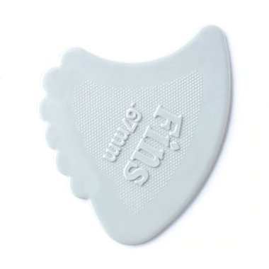 Dunlop Nylon Fin Pick .67 mm Light Gray, One Pick