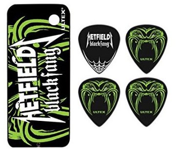 Dunlop PH112T73 James Hetfield Black Fang Pick Tin, 6 Picks