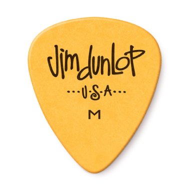 Dunlop Polys Medium Pick, Yellow, One Pick