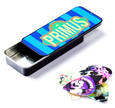 Dunlop PRIPT01M Primus Medium Guage Pick Tin, 6 Picks