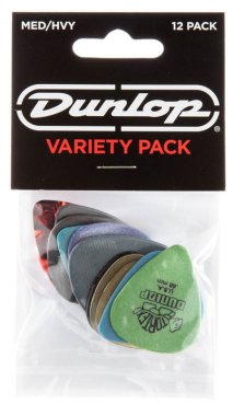 Dunlop PVP102 Guitar Pick Medium/Heavy Variety Pack, 12 Picks