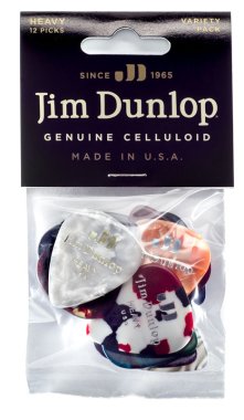 Dunlop PVP107 Celluloid Heavy Pick Variety Pack, 12 Picks