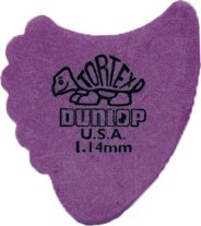 Dunlop Tortex Fin 1.14mm, Purple, One Pick