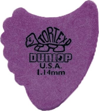 Dunlop Tortex Fin 1.14mm, Purple, One Pick
