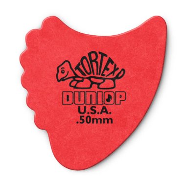 Dunlop Tortex Fin .50mm, Red, One Pick
