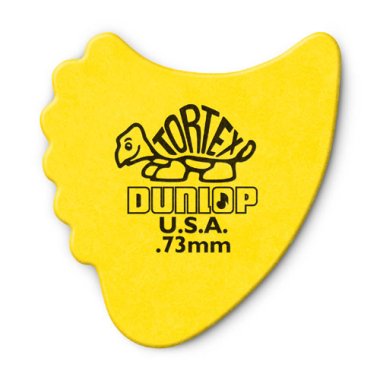 Dunlop Tortex Fin .73mm, Yellow, One Pick