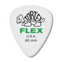 Dunlop Tortex Flex Standard Pick .88 mm Green, One Pick