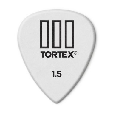 Dunlop Tortex III 1.50 mm White Tortex 3, One pick