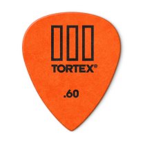 Dunlop Tortex III .60 mm Orange Tortex 3, One pick
