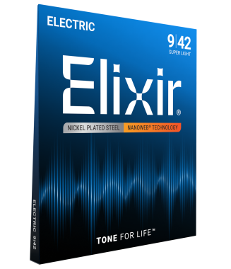 Elixir 12002 Nanoweb Coated Electric Guitar Strings 9-42