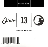 Elixir 13013 Anti-Rust Plated Plain Steel .013, Single Guitar String