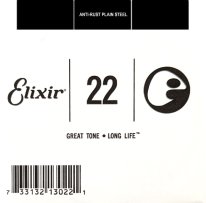 Elixir 13022 Anti-Rust Plated Plain Steel .022, Single Guitar String
