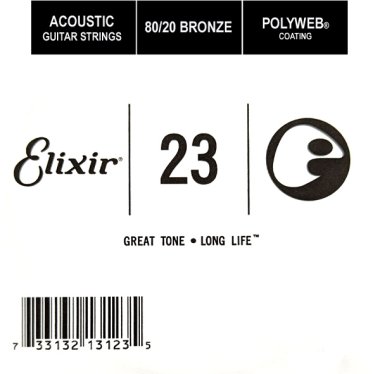 Elixir 13123 Polyweb 80/20 Bronze Acoustic .023, Single Guitar String