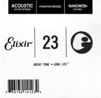 Elixir 14123 Nanoweb Phosphor Bronze Acoustic .023, Single String