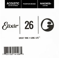Elixir 14126 Nanoweb Phosphor Bronze Acoustic .026, Single String