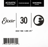 Elixir 14130 Nanoweb Phosphor Bronze Acoustic .030, Single String