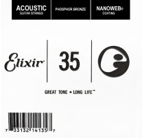 Elixir 14135 Nanoweb Phosphor Bronze Acoustic .035, Single String