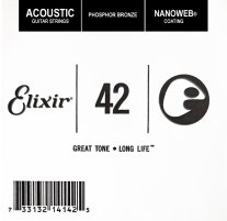 Elixir 14142 Nanoweb Phosphor Bronze Acoustic .042, Single String