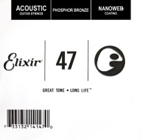 Elixir 14147 Nanoweb Phosphor Bronze Acoustic .047, Single String