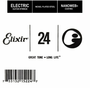 Elixir 15224 Nanoweb Electric .024 Single Guitar String