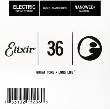 Elixir 15236 Nanoweb Electric .036 Single Guitar String