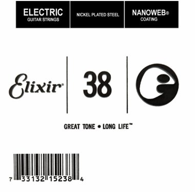 Elixir 15238 Nanoweb Electric .038 Single Guitar String