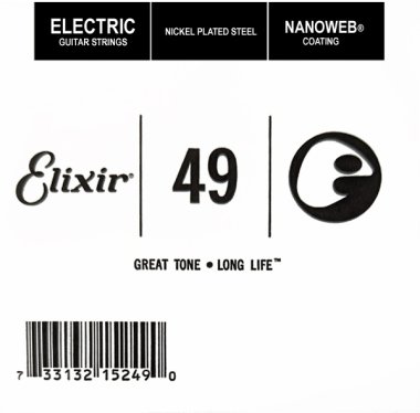 Elixir 15249 Nanoweb Electric .049 Single Guitar String