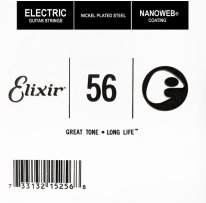 Elixir 15256 Nanoweb Electric .056 Single Guitar String