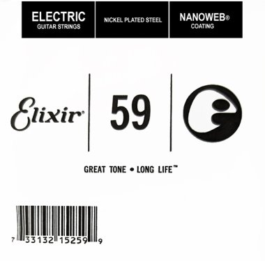 Elixir 15259 Nanoweb Electric .059 Single Guitar String