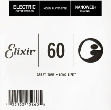 Elixir 15260 Nanoweb Electric .060 Single Guitar String
