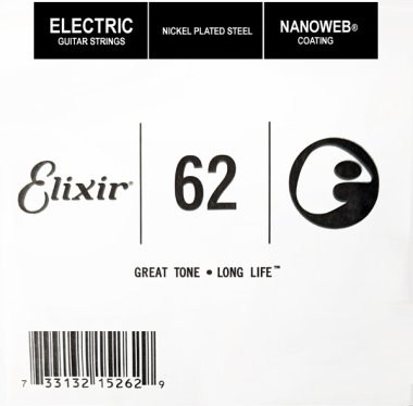 Elixir 15262 Nanoweb Electric .062 Single Guitar String