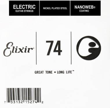 Elixir 15274 Nanoweb Electric .074 Single Guitar String