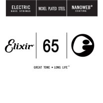 Elixir 15365 Nanoweb Coated Electric Bass .065, Single String
