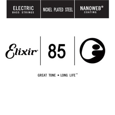 Elixir 15385 Nanoweb Coated Electric Bass .085, Single String