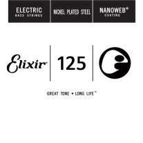 Elixir 15425 Nanoweb Coated Electric Bass .125, Single String