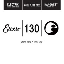 Elixir 15431 Nanoweb Coated Electric Bass .130 XL, Single String