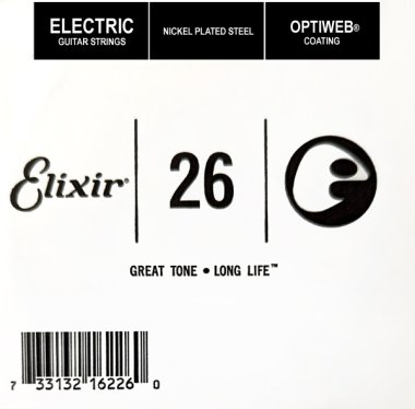 Elixir 16226 Electric Guitar NPS OPTIWEB Coating, Single String .026