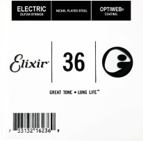 Elixir 16236 Electric Guitar NPS OPTIWEB Coating, Single String .036