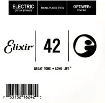 Elixir 16242 Electric Guitar NPS OPTIWEB Coating, Single String .042