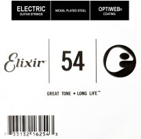 Elixir 16254 Electric Guitar NPS OPTIWEB Coating, Single String .054