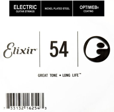 Elixir 16254 Electric Guitar NPS OPTIWEB Coating, Single String .054
