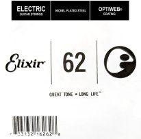 Elixir 16262 Electric Guitar NPS OPTIWEB Coating, Single String .062