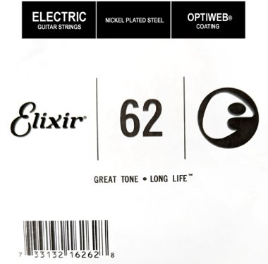 Elixir 16262 Electric Guitar NPS OPTIWEB Coating, Single String .062